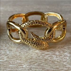 Gold snake/serpent bangle bracelet